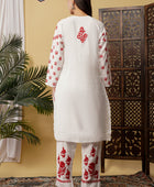 CHANDERI CO-ORD SET WITH  COLOUR THREAD WITH FREE GIFT 💝  INSIDE