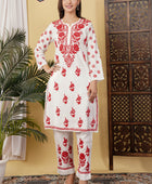 CHANDERI CO-ORD SET WITH  COLOUR THREAD WITH FREE GIFT 💝  INSIDE