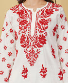 CHANDERI CO-ORD SET WITH  COLOUR THREAD WITH FREE GIFT 💝  INSIDE