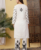CHANDERI CO-ORD SET WITH  COLOUR THREAD WITH FREE GIFT 💝  INSIDE