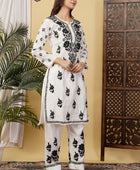CHANDERI CO-ORD SET WITH  COLOUR THREAD WITH FREE GIFT 💝  INSIDE