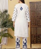 CHANDERI CO-ORD SET WITH  COLOUR THREAD WITH FREE GIFT 💝  INSIDE