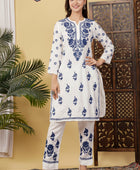 CHANDERI CO-ORD SET WITH  COLOUR THREAD WITH FREE GIFT 💝  INSIDE