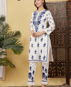 CHANDERI CO-ORD SET WITH  COLOUR THREAD WITH FREE GIFT 💝  INSIDE