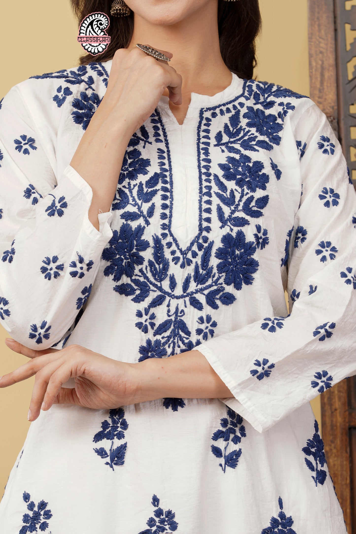 CHANDERI CO-ORD SET WITH  COLOUR THREAD WITH FREE GIFT 💝  INSIDE