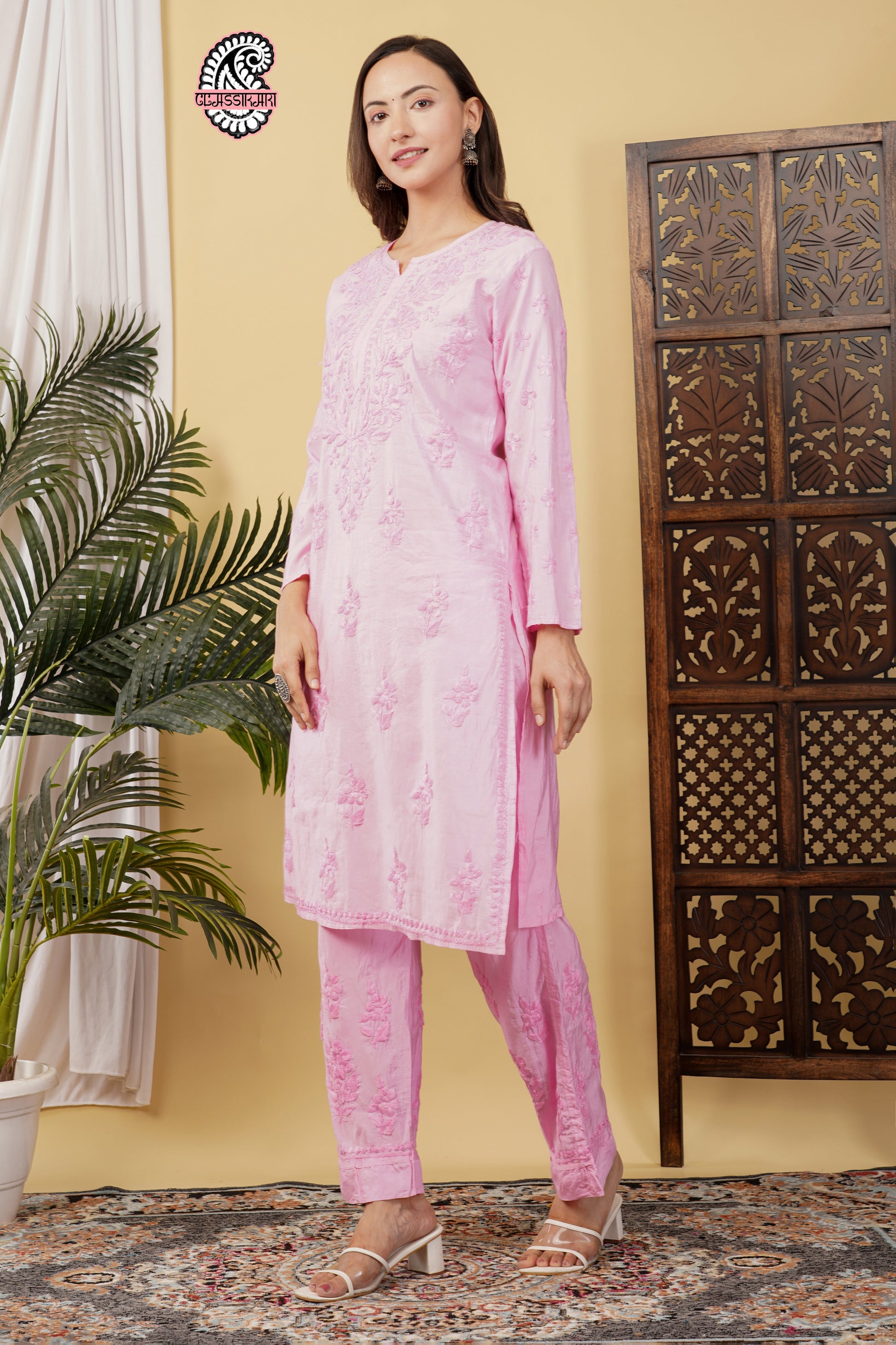 CHANDERI TONE WORK CO-ORD SET WITH FREE GIFT 💝  INSIDE