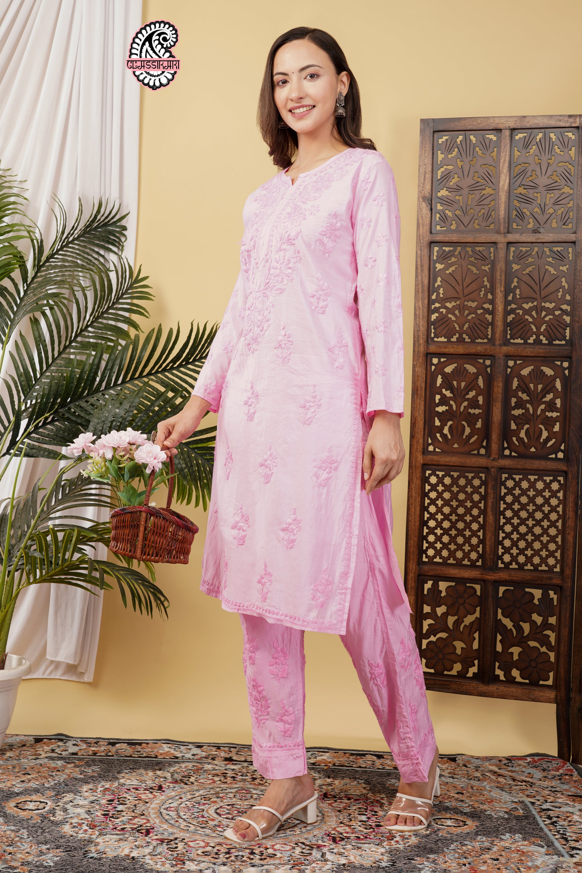 CHANDERI TONE WORK CO-ORD SET WITH FREE GIFT 💝  INSIDE