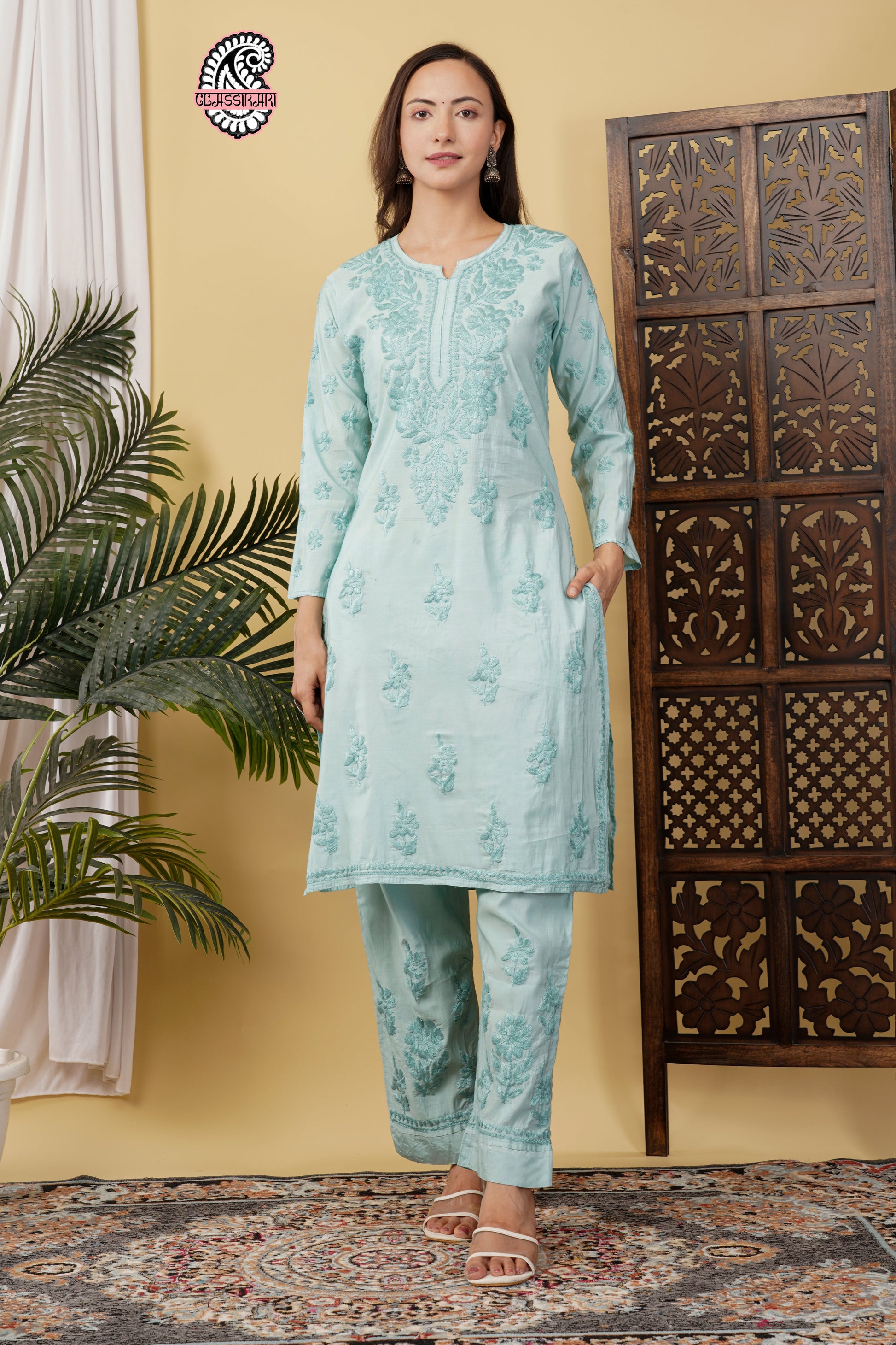 CHANDERI TONE WORK CO-ORD SET WITH FREE GIFT 💝  INSIDE
