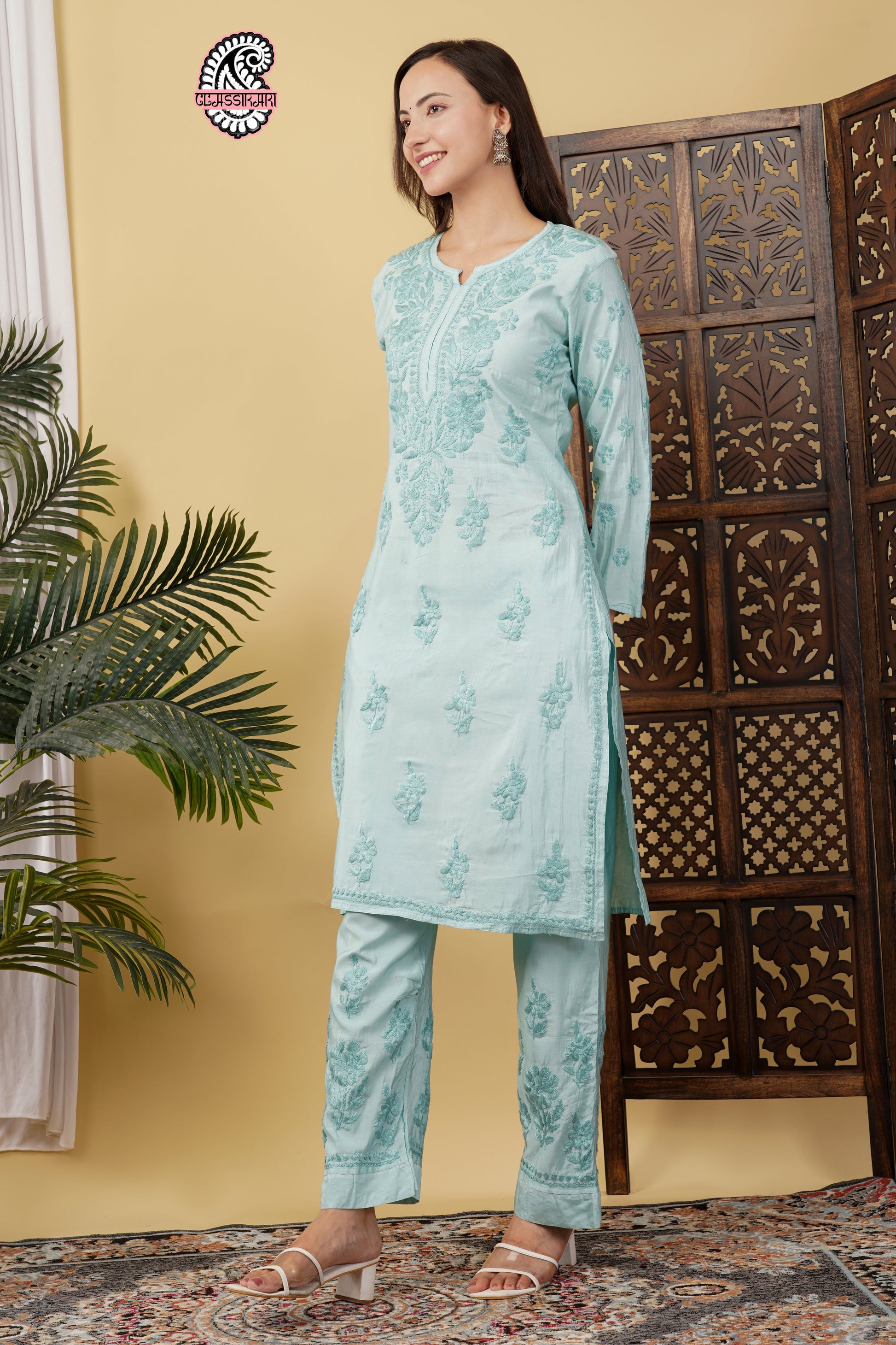 CHANDERI TONE WORK CO-ORD SET WITH FREE GIFT 💝  INSIDE