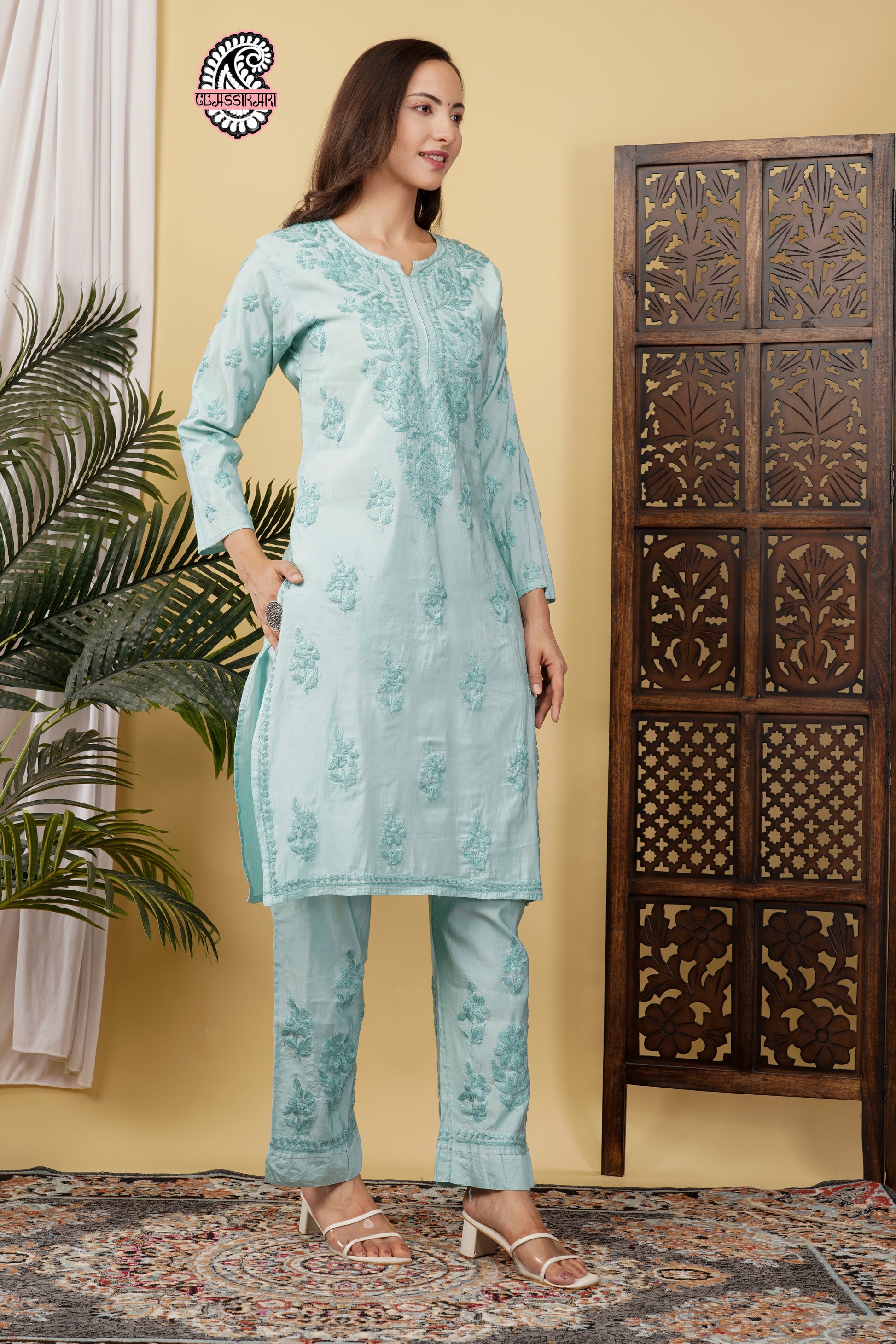 CHANDERI TONE WORK CO-ORD SET WITH FREE GIFT 💝  INSIDE