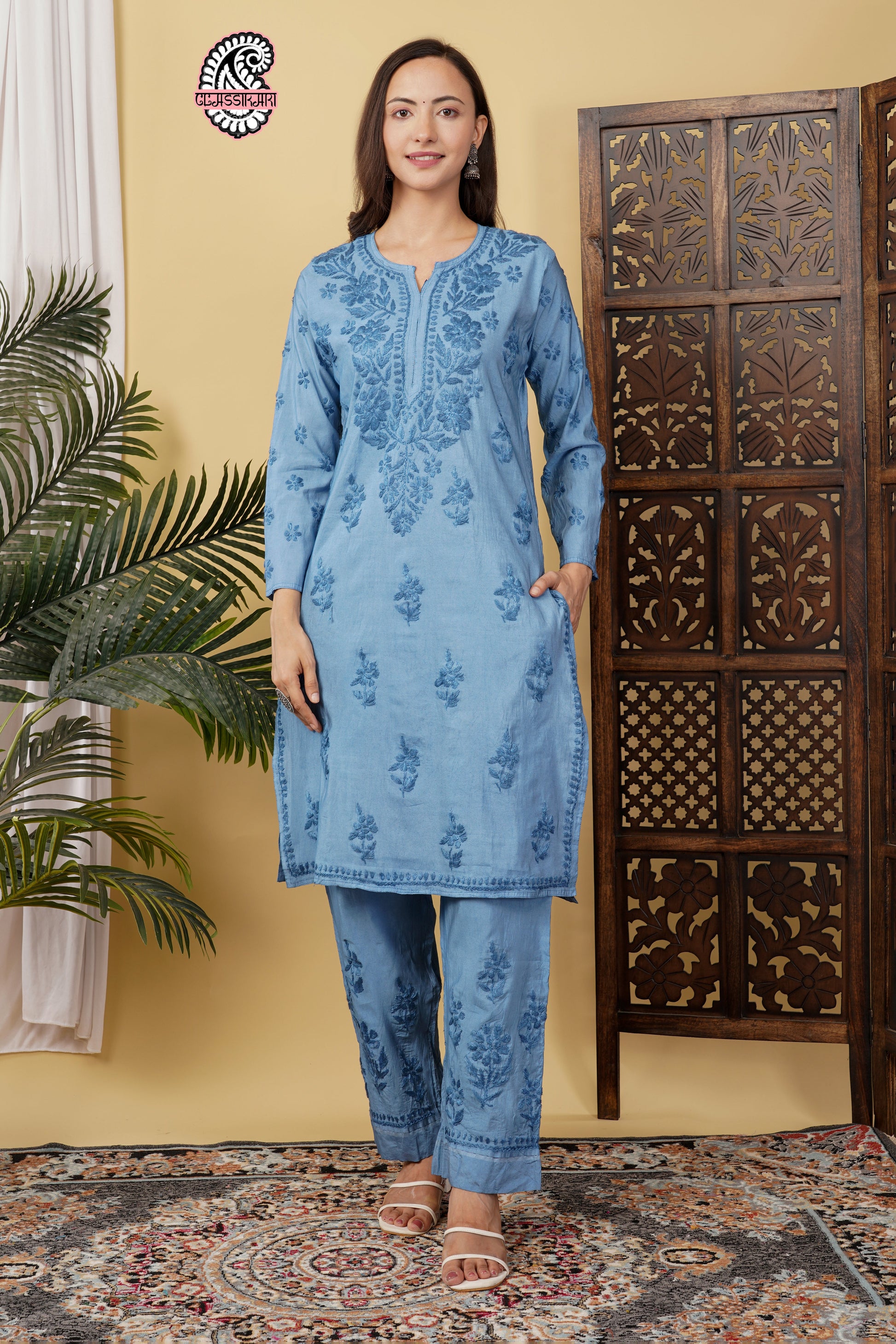 CHANDERI TONE WORK CO-ORD SET WITH FREE GIFT 💝  INSIDE