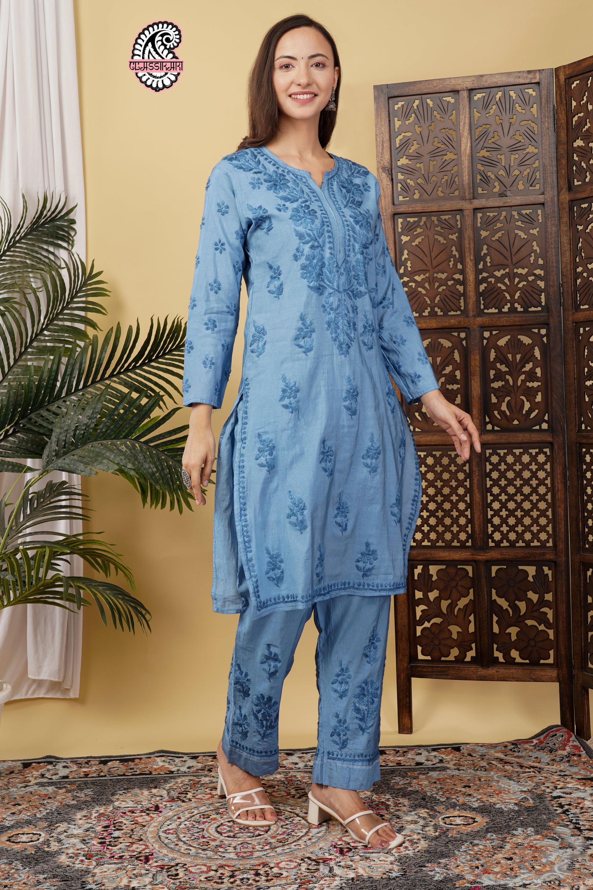 CHANDERI TONE WORK CO-ORD SET WITH FREE GIFT 💝  INSIDE