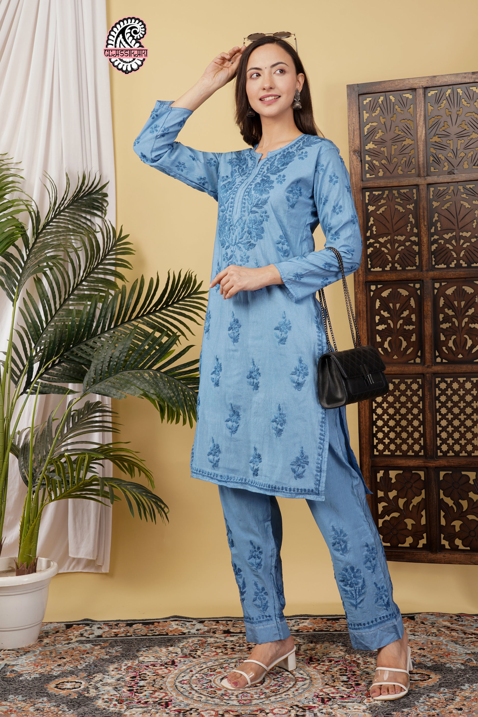 CHANDERI TONE WORK CO-ORD SET WITH FREE GIFT 💝  INSIDE