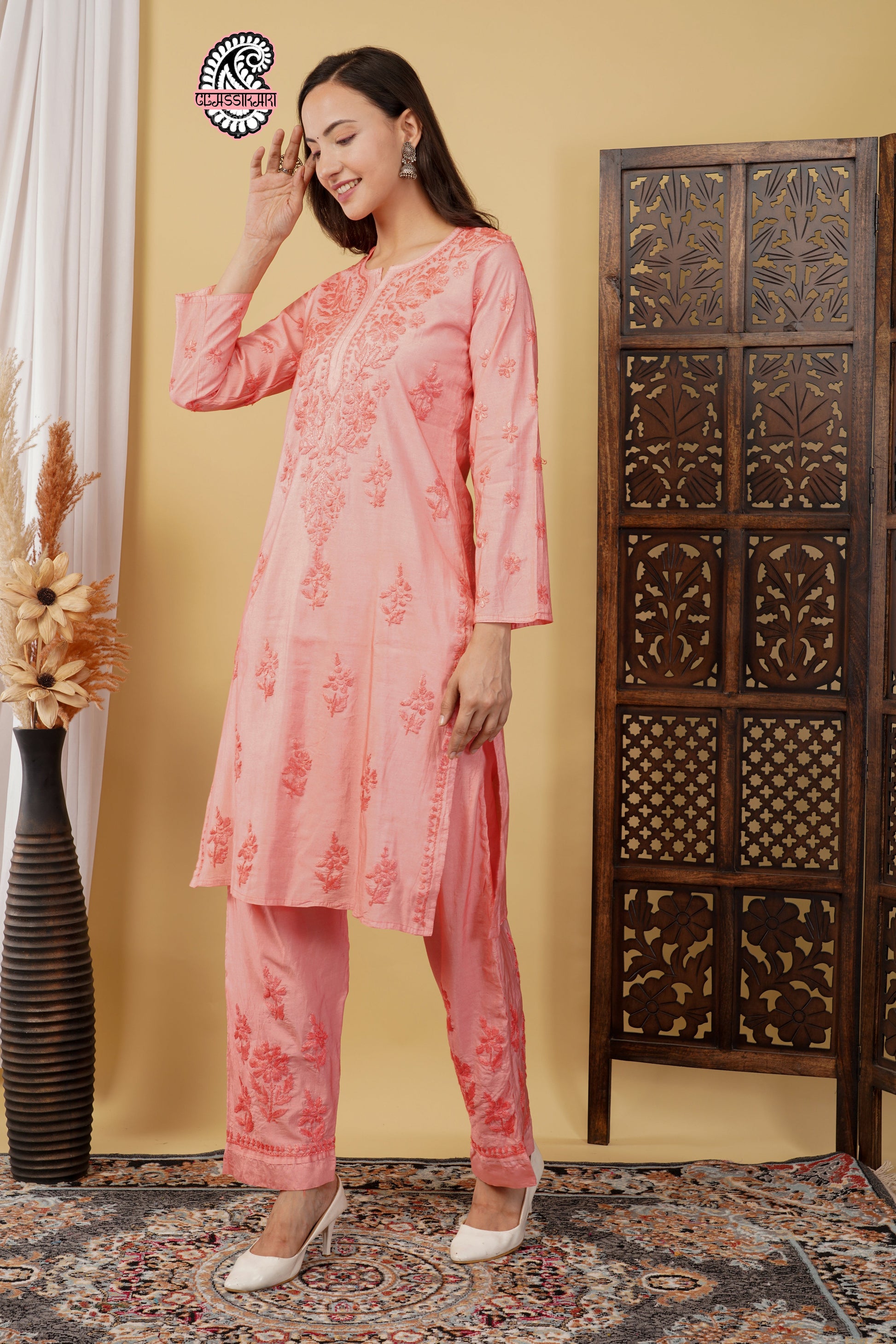 CHANDERI TONE WORK CO-ORD SET WITH FREE GIFT 💝  INSIDE