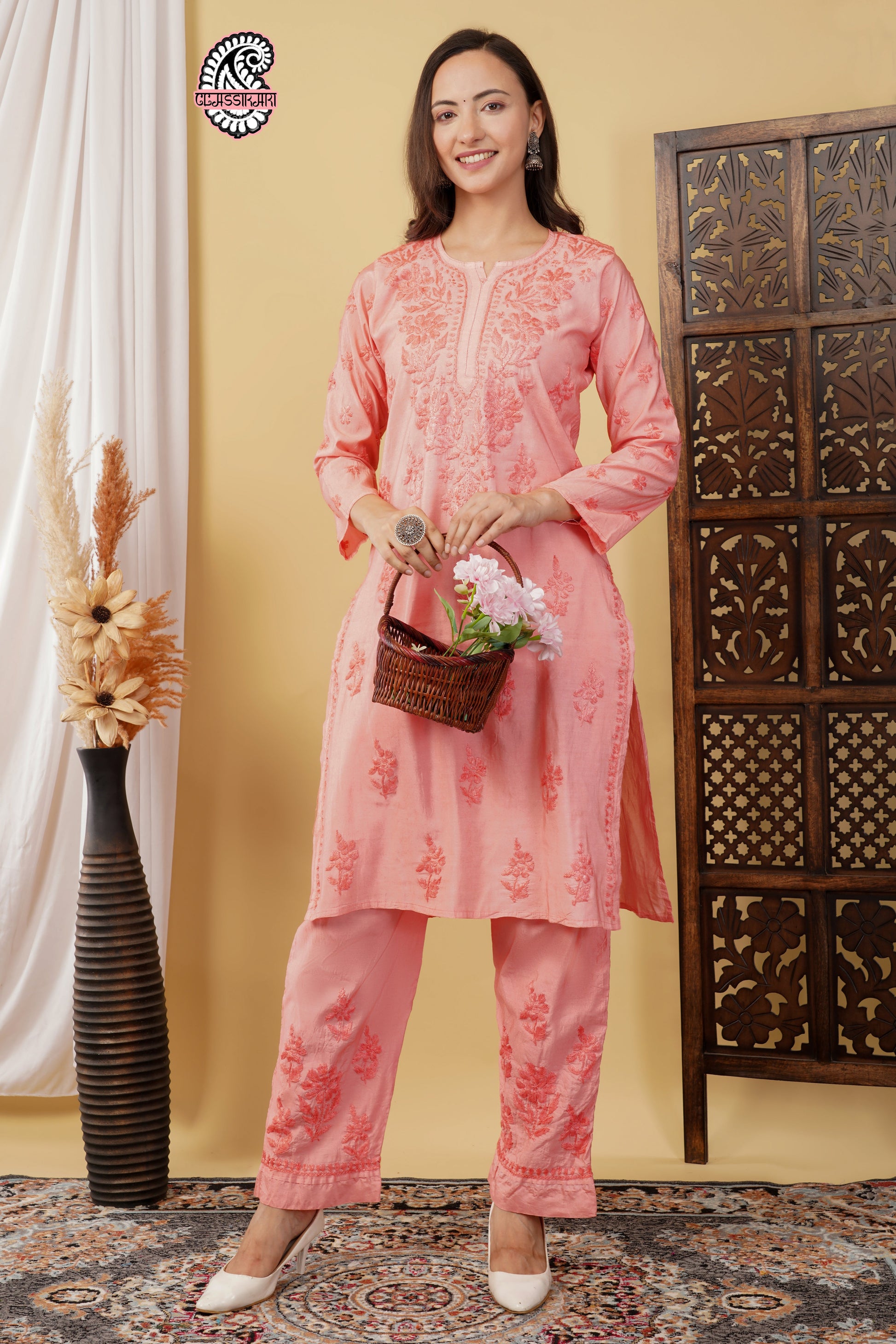 CHANDERI TONE WORK CO-ORD SET WITH FREE GIFT 💝  INSIDE