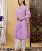 CHANDERI KURTI WITH HEAVY WORK WITH FREE GIFT 💝  INSIDE