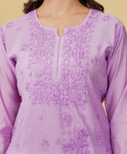 CHANDERI KURTI WITH HEAVY WORK WITH FREE GIFT 💝  INSIDE