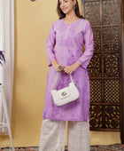 CHANDERI KURTI WITH HEAVY WORK WITH FREE GIFT 💝  INSIDE