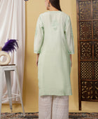 CHANDERI KURTI WITH HEAVY WORK WITH FREE GIFT 💝  INSIDE