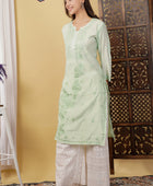 CHANDERI KURTI WITH HEAVY WORK WITH FREE GIFT 💝  INSIDE