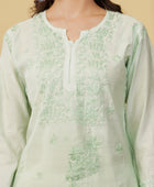 CHANDERI KURTI WITH HEAVY WORK WITH FREE GIFT 💝  INSIDE