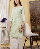 CHANDERI KURTI WITH HEAVY WORK WITH FREE GIFT 💝  INSIDE