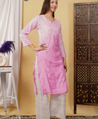 CHANDERI KURTI WITH HEAVY WORK WITH FREE GIFT 💝  INSIDE