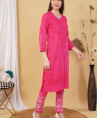 Dobby cotton Embroidery Chikankari Full Set