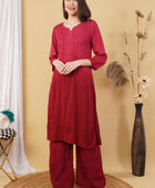 Most Comfortabe Rayon Ombrae Hand Embroidered Full Suit