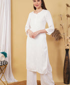 Most Comfortabe Rayon Ombrae Hand Embroidered Full Suit