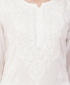 NOOR CHIKANKARI KURTI RED