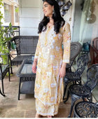 HAND EMBROIDED MAL MAL PRINTED CO-ORD SET