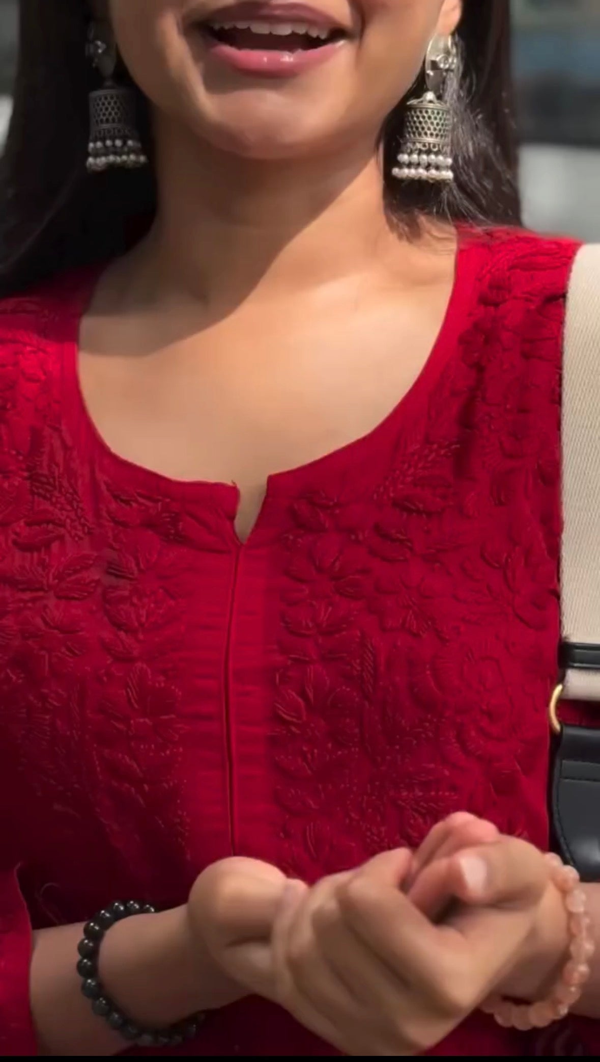 NOOR CHIKANKARI KURTI LAVENDER