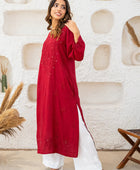 Versatile and Stylish Mukesh Embroidery in Rayon Kurti With Free Gift 💝 Inside