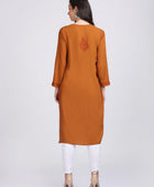 Versatile and Stylish Mukesh Embroidery in Rayon Kurti with Free Gift 💝 Inside