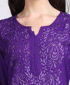 Versatile and Stylish Mukesh Embroidery in Rayon Kurti with Free Gift 💝 Inside