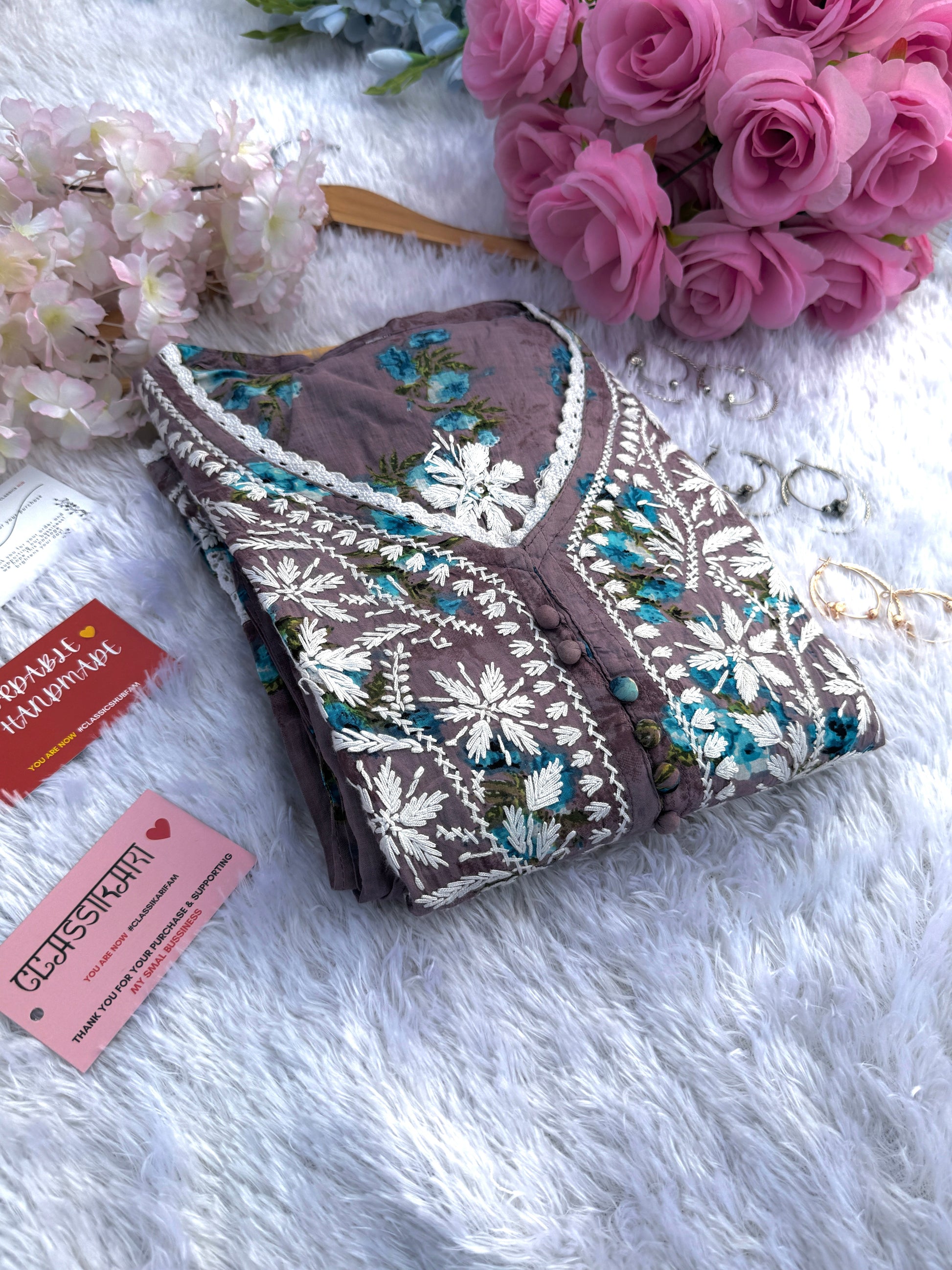 FLOWERPRINT AFGANI GOWN SET WITH FREE GIFT 💝  INSIDE