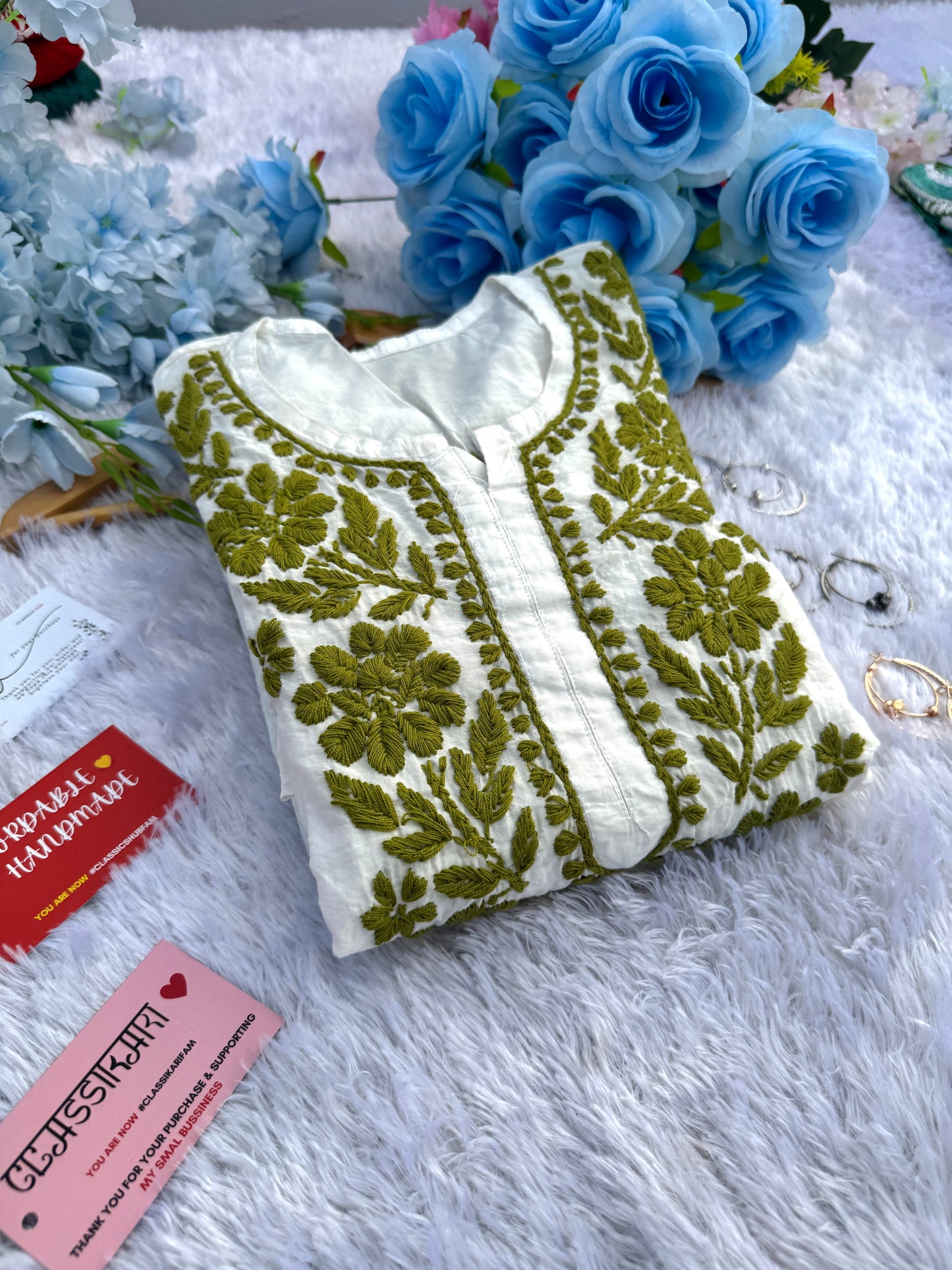 CHANDERI CO-ORD SET WITH  COLOUR THREAD WITH FREE GIFT 💝  INSIDE