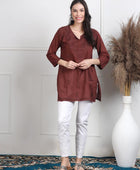 NAAZI SHORT COTTON HANDWORK KURTI