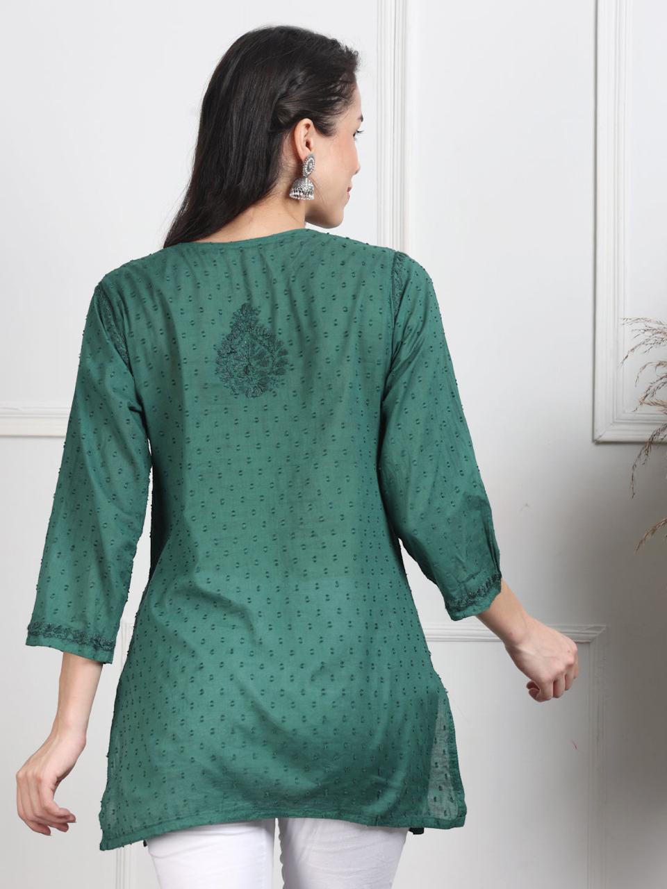 NAAZI SHORT COTTON HANDWORK KURTI