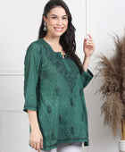 NAAZI SHORT COTTON HANDWORK KURTI