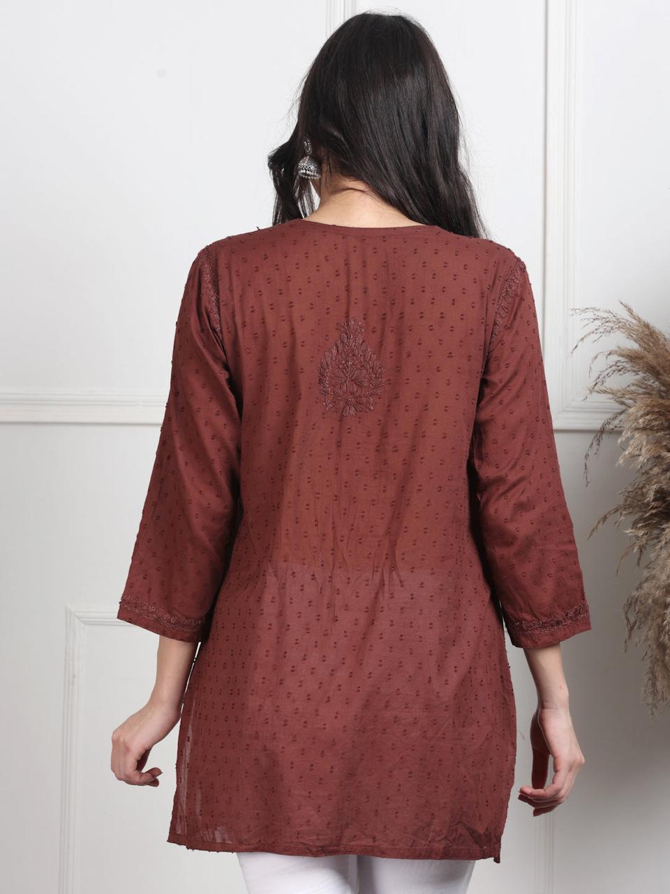 NAAZI SHORT COTTON HANDWORK KURTI