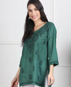 NAAZI SHORT COTTON HANDWORK KURTI