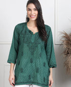 NAAZI SHORT COTTON HANDWORK KURTI