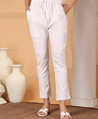 HAND EMBROIDERED SIDE WORK LYCRA PANT