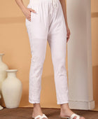 HAND EMBROIDERED SIDE WORK LYCRA PANT