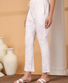 HAND EMBROIDERED SIDE WORK LYCRA PANT
