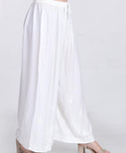 Chikankari Flared Free Size Rayon Plazzo