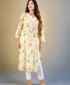 Neitra hand-embroidered malmal Kurti