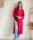 Versatile and Stylish Mukesh Embroidery in Rayon Kurti With Free Gift 💝 Inside
